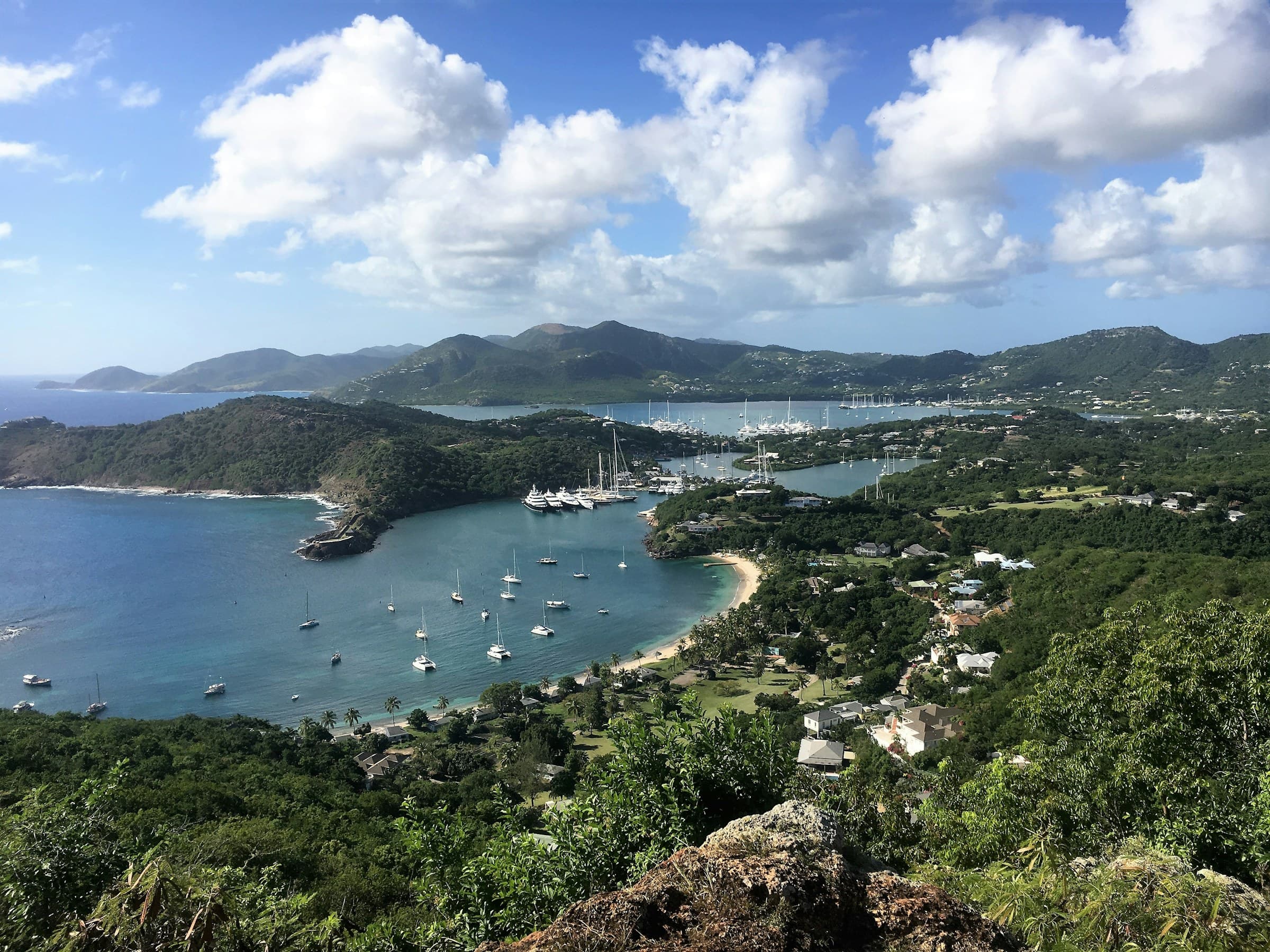 English Harbour and the coastline of Antigua
